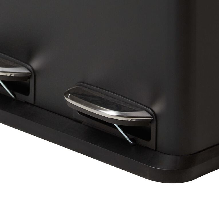 Living & Co 3 Pedal Bin Black 60L