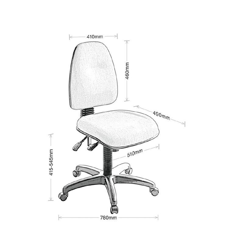 Eden Spectrum Deluxe 3 Lever Highback Ergonomic Chair Navy