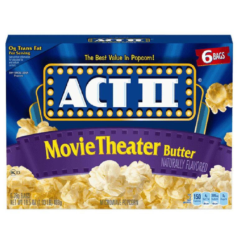 Act II Movie Theatre Microwave Popcorn 6 Pack