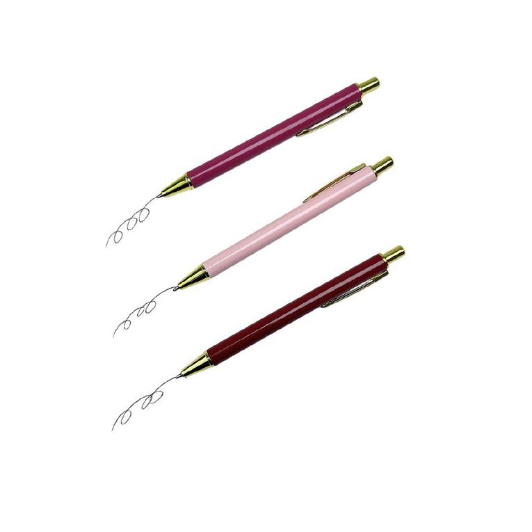Uniti Stationery Country Calling Metal Pens 3 Pack
