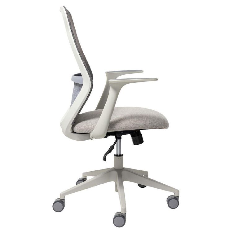 Buro Seating Mondo Soho Chair Light Grey Mesh With Arms