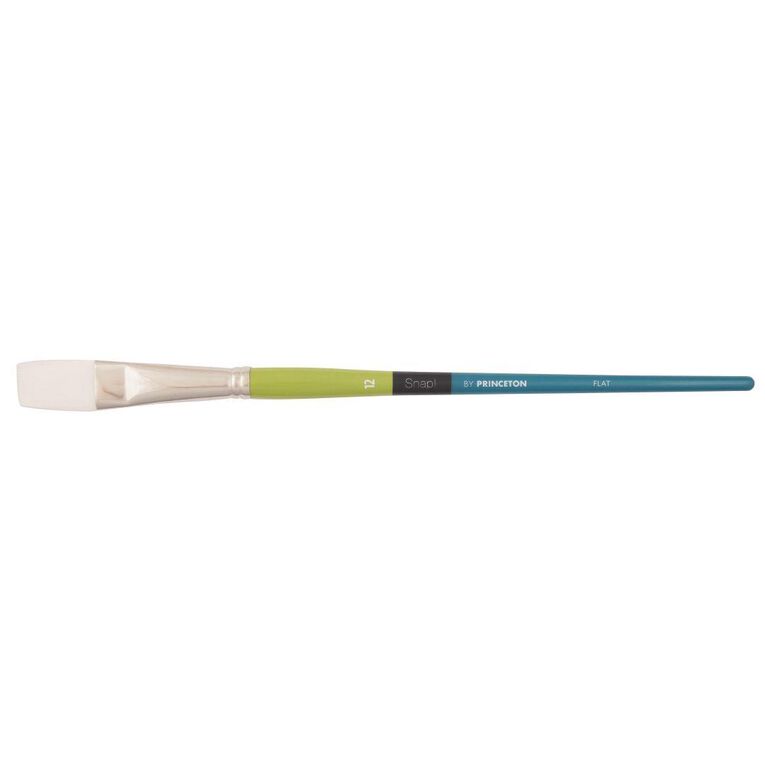 Princeton Snap Brush Long Handle Taklon Flat 12 White