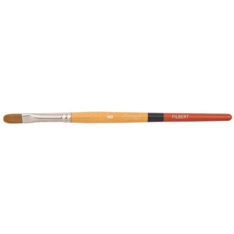 Princeton Snap Brush Short Handle Taklon Filbert 8 Gold