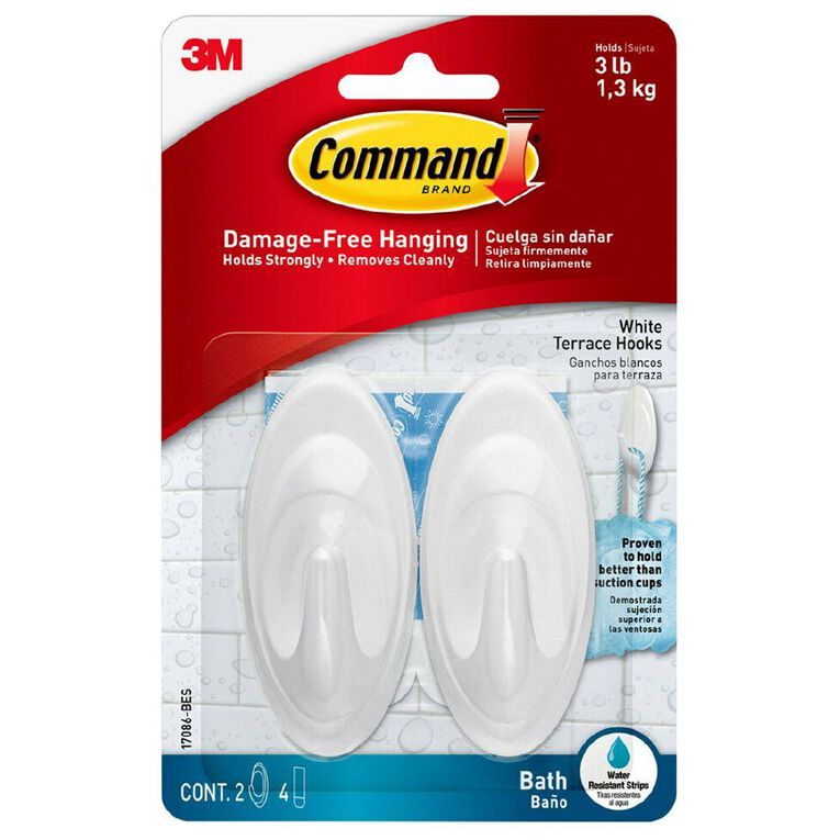 Command Command Quartz Terrace Bath Hooks Pack