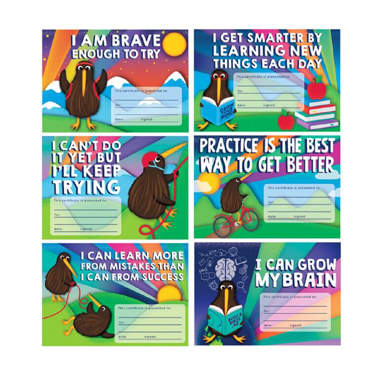 Learning Toolbox Reward Certificate Kiwi A5 Assorted 30 Pack