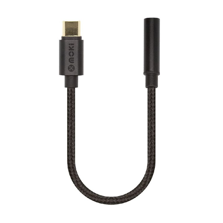 Moki Type-C to 3.5mm Audio Adaptor Cable Black