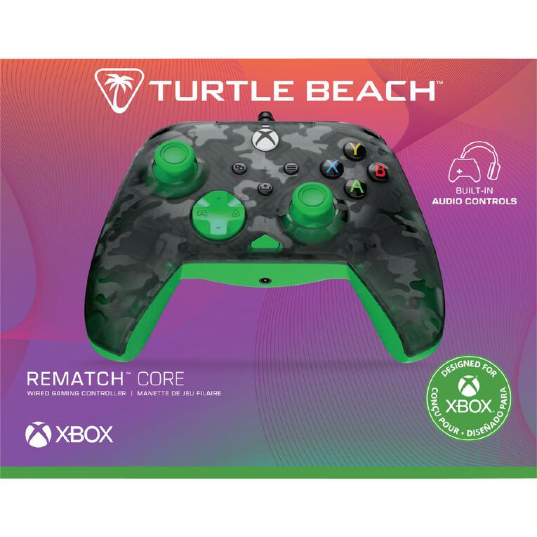 Turtle Beach Rematch Core Wired Xbox Controller Camo Green