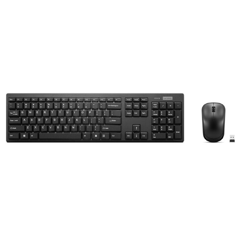 Lenovo 100 Wireless Combo Keyboard And Mouse Black