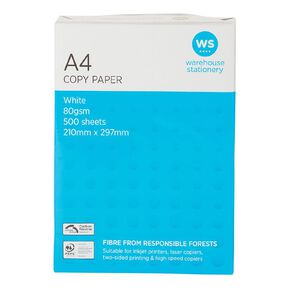WS Photocopy Paper A4 80gsm 500 Sheet Ream