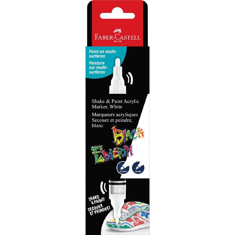Faber-Castell Black Edition Shake and Paint Marker White