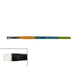 Princeton Snap Brush Short Handle Taklon Bright Shader 6 White