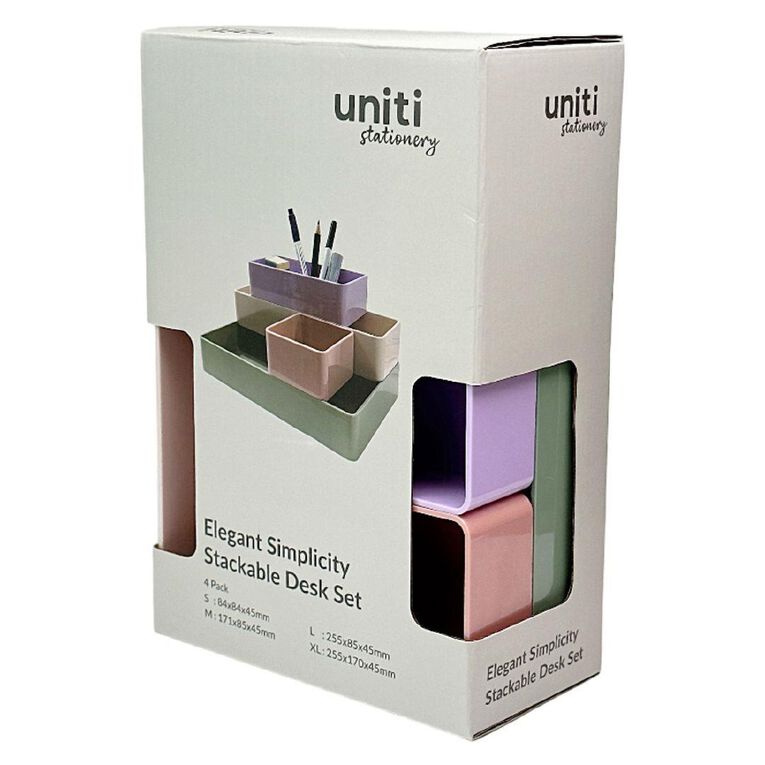 Uniti Stationery Elegant Simplicity Desk Set 4 Pieces
