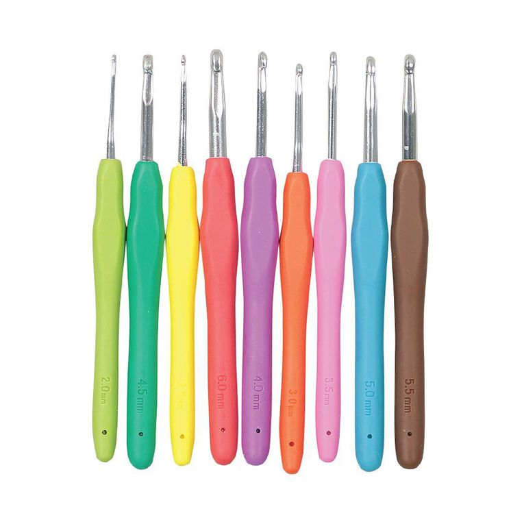 Uniti Crochet Hooks Aluminium 9 Pack