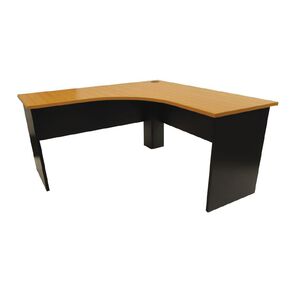 Zealand Delta Workstation 1500w x 600d x1500w x 600d Beech/Charcoal