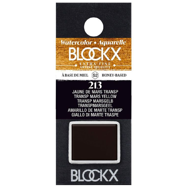 BLOCKX Watercolour Half Pan S2 213 Transparent Mars Yellow Yellow