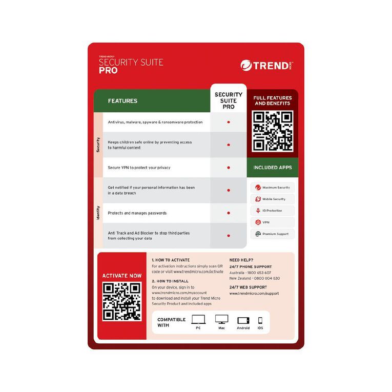 Trend Micro Device Security Pro 3 Device 1 Year