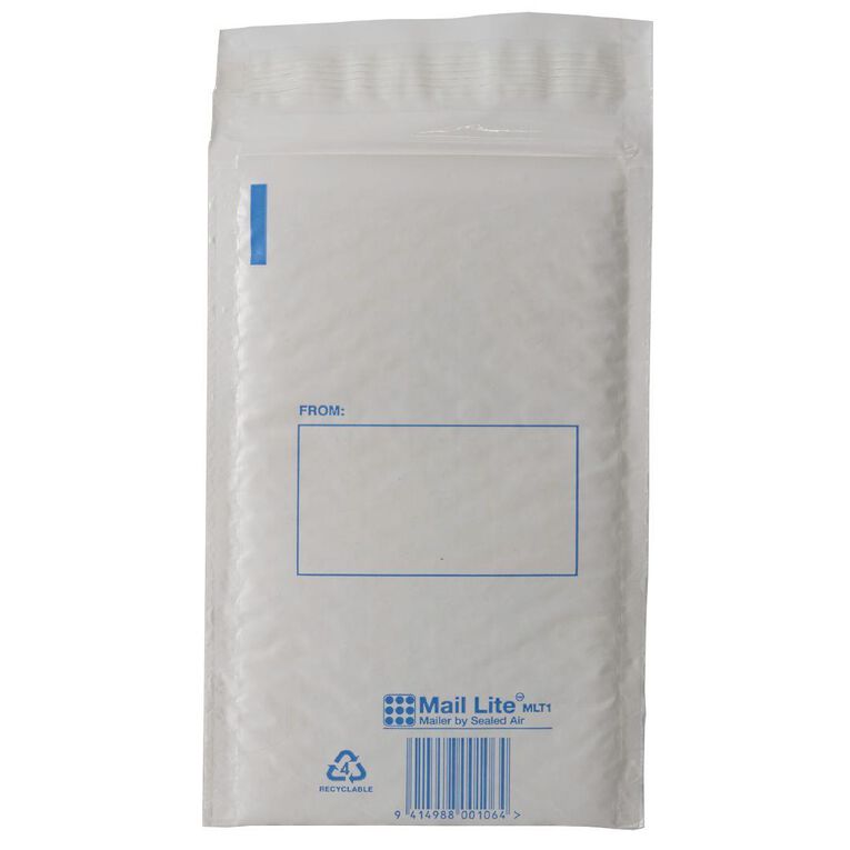 Sealed Air Mail Bag Size 1 Lite 133mm x 210mm White