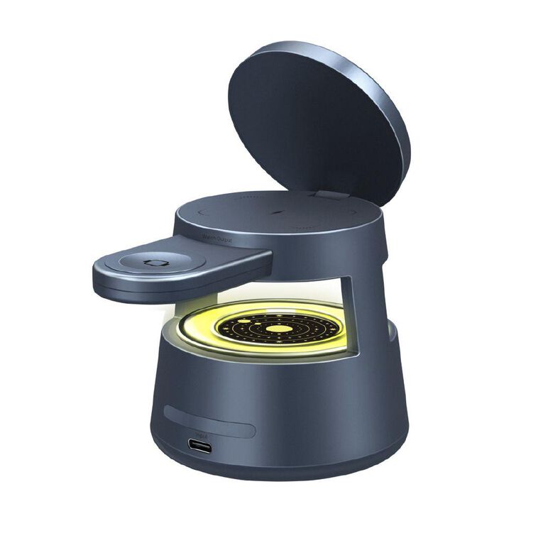 Tech.Inc 4 In 1 Wireless Charging Station With Night Lamp