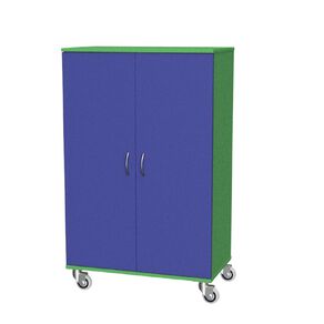 Zealand Cupboard Mobile Locking Green/Blue 800mm x 450mm x 1200mm