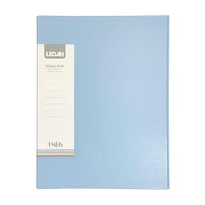 Ledah Pastels Display Book 20 Pocket Blue A4