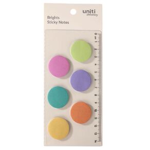 Uniti Stationery Brights Circle Sticky Notes