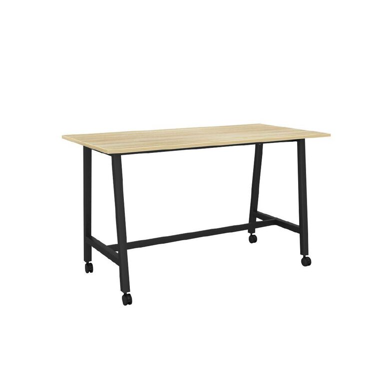 Knights Cubit Bar Leaner Castor 18 x 9 Atlantic Oak Top