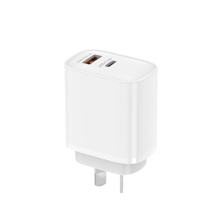 Tech.Inc 45W USB C + USB A Dual PD Wall Charger TI451C