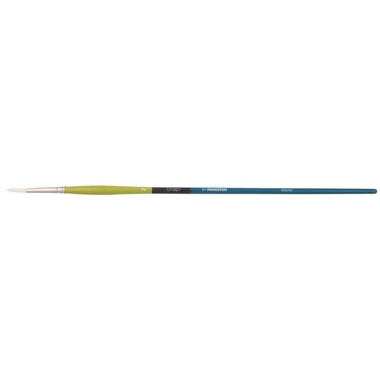 Princeton Snap Brush Long Handle Taklon Round 2 White