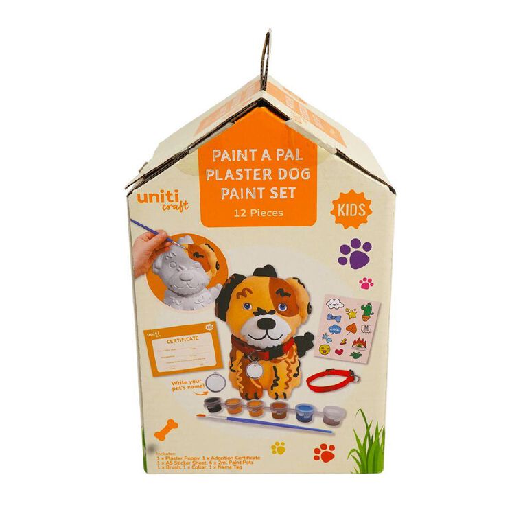 Uniti Craft Kids Paint a Pal Plaster Dog Paint Set