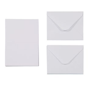 Uniti Mini Cards & Envelopes White 50 Pack White