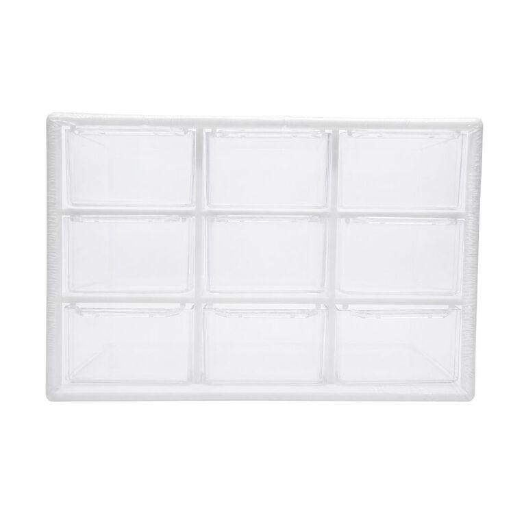 Uniti Plastic Storage Box with 9 Compartments