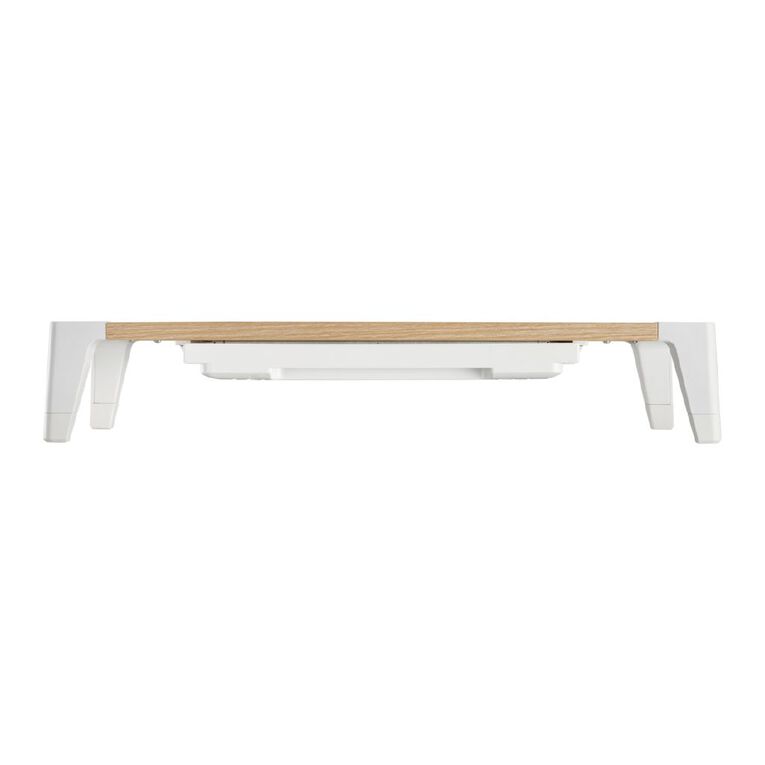 Bracom Universal Tabletop Monitor Riser with drawer White