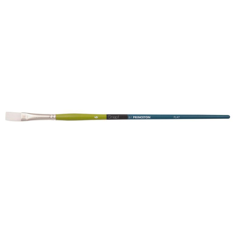 Princeton Snap Brush Long Handle Taklon Flat 6 White