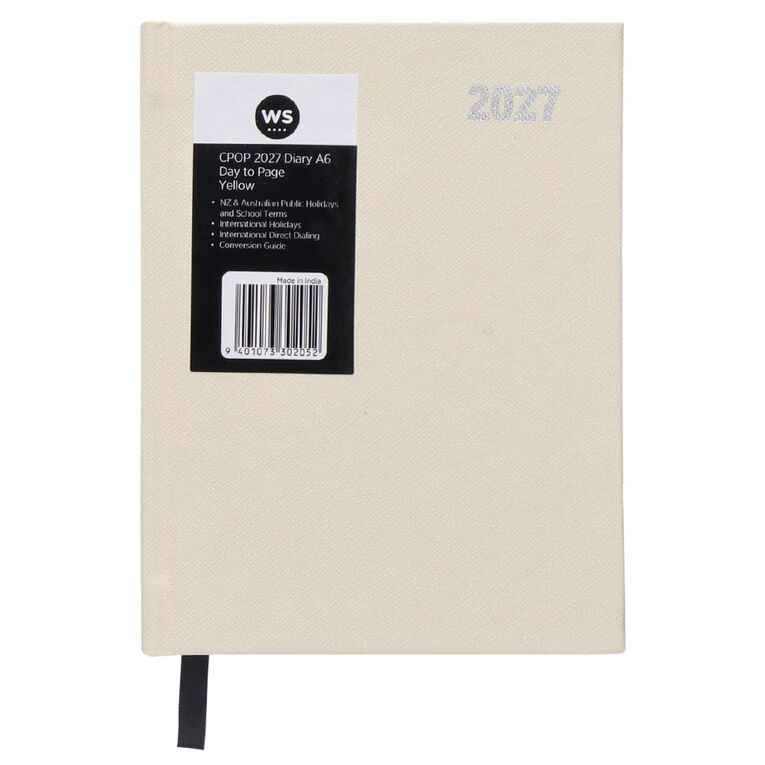 WS Colour Pop 2027 Diary A6 Day to Page Yellow