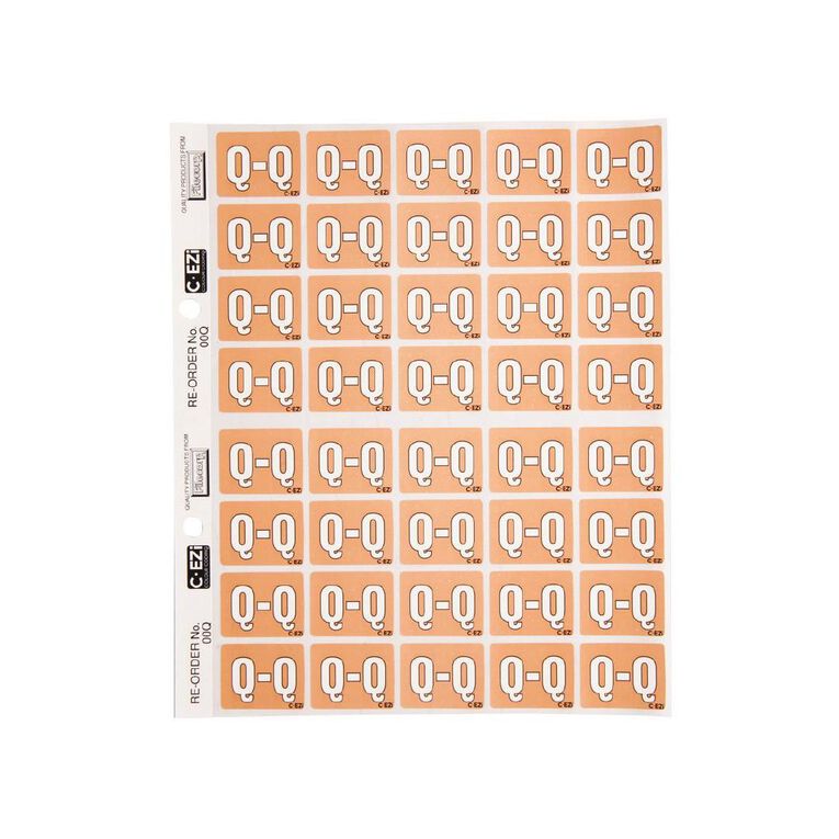 Filecorp Coloured Labels Q Orange Mid