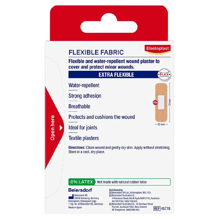 Elastoplast Fabric Flexible Strips 40 Pack