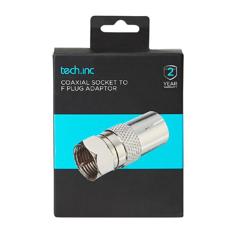 Tech.Inc Coaxial Socket to F Plug Adapter