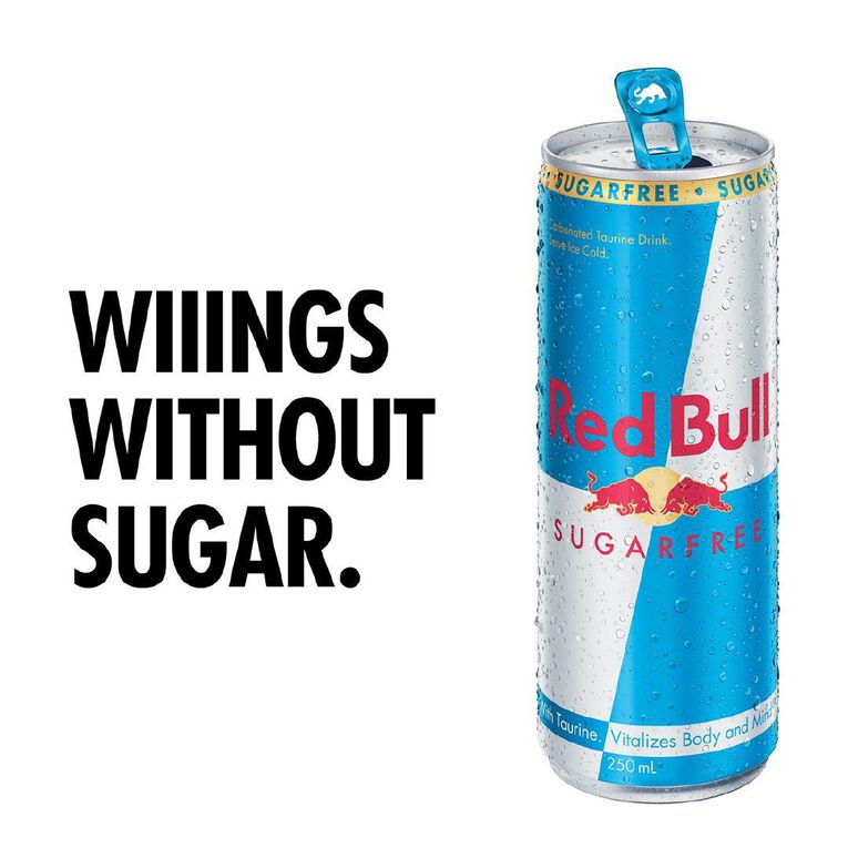 Red Bull Energy Drink Sugarfree Cans 250ml 4 Pack