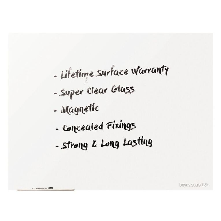 Boyd Visuals Magnetic Glass Board 1200 x 900