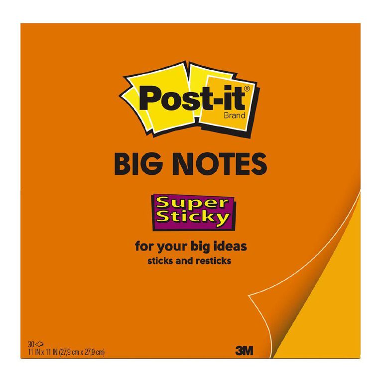 3M Post-It Note Big Orange 279mm x 279mm Orange Mid