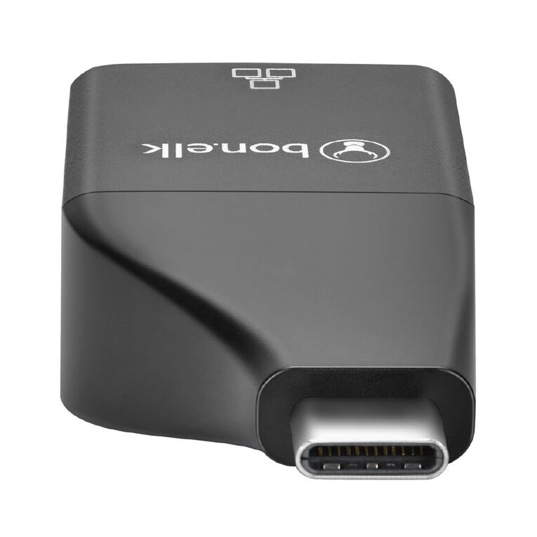Bonelk USB-C to Ethernet Adapter Black Black