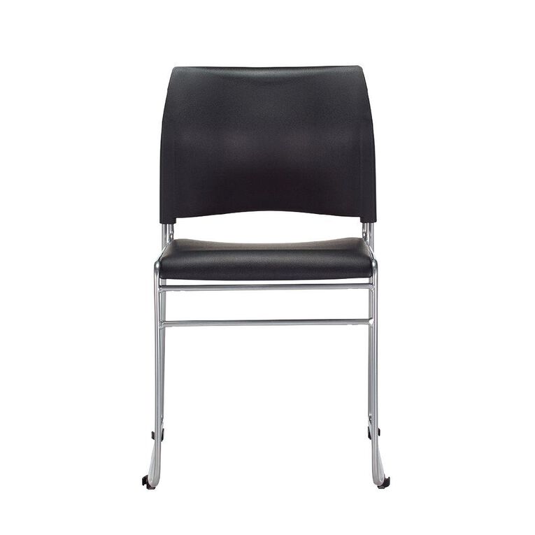 Buro Seating Maxim Black Silver Powder Coat Frame