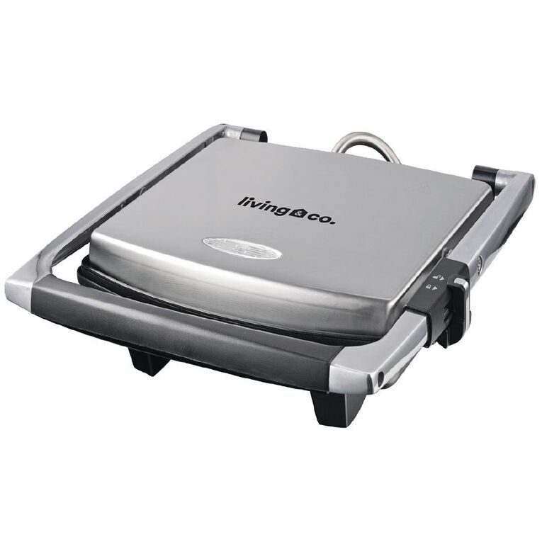 Living & Co Sandwich Press 4 Slice Stainless Steel