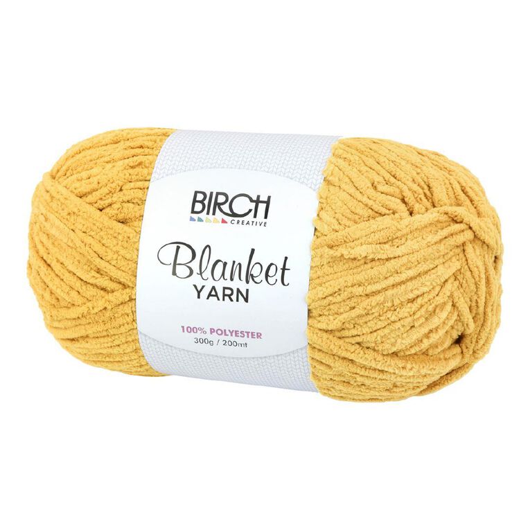 Birch Blanket Yarn 100% Polyester 300G Mustard