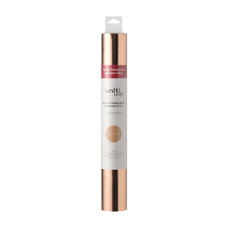 Uniti Craft Glossy Permanent Vinyl Rose Gold 30.5cm x 50cm