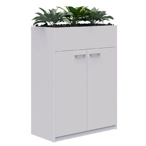 Rapid H Door STO Planters with Plants 1200 x 900 Silver