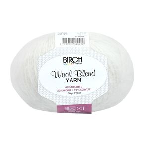 Birch Wool Blend 40% Nylon 33% Wool 27% Acrylic 100G White