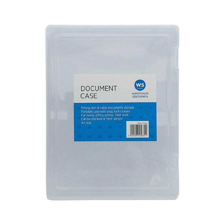 WS Document Carry Case Clear A4