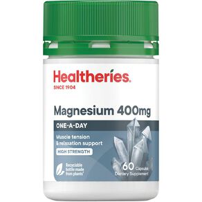 Healtheries Magnesium 400mg High Strength Capsules 60s