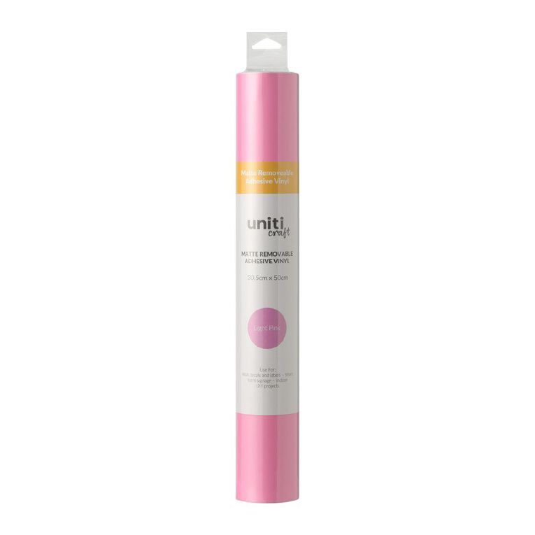 Uniti Craft Matte Removeable Vinyl 30.5Cm X 50Cm Pink Light